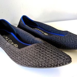 Rothys Black Pointy Flats w/ NEW Inserts